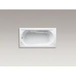 Kohler 1357-0 Devonshire 60" x 32" Drop-in Whirlpool Bathtub with Reversible Drain, Whirlpool Tub with 8 Adjustable Jets, White