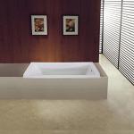 Kingston Brass VTPN603020R 60-Inch Acrylic Drop-In Tub with Right Hand Drain, White