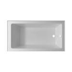 Fine Fixtures Acrylic Fiberglass Drop-In Bathtub - Alcove Soaking Bath Tub with Integral Apron Front & Right Hand Drain, 60"x30" Glossy White - Durable, Modern Soaking Tub for Relaxation & Comfort