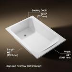 Kohler 25833-0 Avec® 60" x 42" drop-in bath, White
