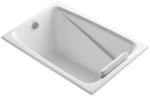 KOHLER 1490-X-0 Greek 48" x 32" Drop-In Bathtub, 4-Foot Bath with Extra-Deep Basin, Soaking Tub, White