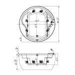 Empava Whirlpool Bathtub Massage Soaking SPA Chromatherapy Jets Tub Model 2021 59JT005