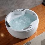 Empava Whirlpool Bathtub Massage Soaking SPA Chromatherapy Jets Tub Model 2021 59JT005