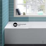 Voltaire 54 x 30 Skirted Right Drain Soaking Alcove Bathtub in Glossy White with Integrated Armrest