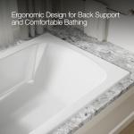 Kohler 25833-0 Avec® 60" x 42" drop-in bath, White