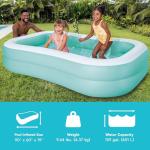 Intex 57181EP Swim Center Inflatable Family Pool: 159 Gallon Capacity – 90" x 60" x 19" – Color May Vary