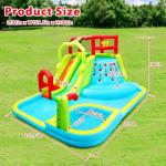 WELLFUNTIME Inflatable Water Slide Park, Bouncy Castle with Deep Pool, 191 x 157.5 x 100 Inch, Jumping Castle with Air Blower