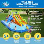 H2OGO! Wild Tide Kids Inflatable Water Park | Inflatable Slide and Pool
