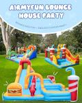 AirMyFun Inflatable Water Park, Water Slides for Kids Backyard, Bounce House for Kids 3-8 Outdoor| Paddling Pool - Boxing Ring, Climbing Wall - Spacious Splash Zone - Includes Patch Kit & Blower