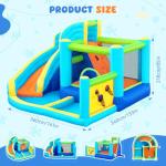 FBSPORT Inflatable Bounce House, Water Slide Park Slide Bouncer with Ball Shooting, Climbing Wall, Jumping and Splash Pool, Kids Bouncy Castle with 450W Air Blower for Outdoor Backyard