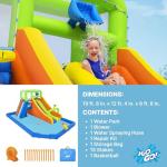 H2OGO! Wild Tide Kids Inflatable Water Park | Inflatable Slide and Pool