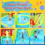 WELLFUNTIME Inflatable Water Slide Park, Bouncy Castle with Deep Pool, 191 x 157.5 x 100 Inch, Jumping Castle with Air Blower