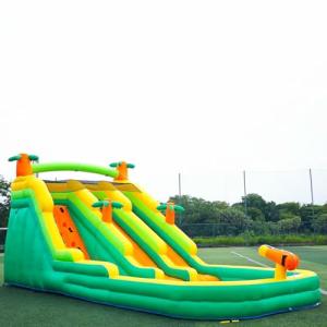 20FT Oxford Inflatable Water Slide Waterslides for Kids and Adults Rainforest Style Water Slide Bounce House and Swimming Pool Wet Dry Use Summer Fun Water Park for Outdoor-Including Blower