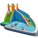 Costzon Inflatable Water Slide, Giant Bouncy Water Park Jump Castle Waterslide for Kids Backyard Outdoor Fun with Climbing Wall, Splash Pool, Blow up Water Slides Inflatables for Kids Party Gifts