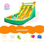 20FT Oxford Inflatable Water Slide Waterslides for Kids and Adults Rainforest Style Water Slide Bounce House and Swimming Pool Wet Dry Use Summer Fun Water Park for Outdoor-Including Blower