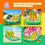 20FT Oxford Inflatable Water Slide Waterslides for Kids and Adults Rainforest Style Water Slide Bounce House and Swimming Pool Wet Dry Use Summer Fun Water Park for Outdoor-Including Blower