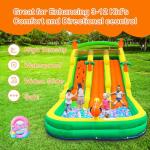 20FT Oxford Inflatable Water Slide Waterslides for Kids and Adults Rainforest Style Water Slide Bounce House and Swimming Pool Wet Dry Use Summer Fun Water Park for Outdoor-Including Blower