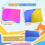 Outsunny Inflatable Water Slide Bounce House with Trampoline, Climbing Wall, Water Cannon, Basketball Hoop, Splash Pool, 450W Blower, Unicorn Themed Bouncy House for Kids 3-8 Years Old