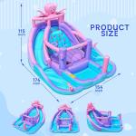 Easyair Inflatable Bounce House Water Slide Combo, Blow Up Water Slides for Backyard, Kids Jumper with Climbing Wall, Basketball Hoop, Splash Pool with Blower