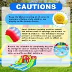 WELLFUNTIME Inflatable Water Double Slides Park with Blower, Shade Tent Bounce House with 2 Climbing Walls, 3 Water Pools, 226x168x98 Inch