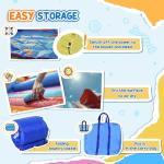 Outsunny Inflatable Water Slide Bounce House with Trampoline, Climbing Wall, Water Cannon, Basketball Hoop, Splash Pool, 450W Blower, Unicorn Themed Bouncy House for Kids 3-8 Years Old