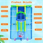FBSPORT Inflatable Bounce House Water Slide Park, Double Slide Bouncer Castle with 550W Air Blower, Climbing Wall, Jumping Area, Toss Rings, Basketball, Splash, Bouncy House for Backyard Outdoor