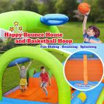 WELLFUNTIME Inflatable Jumping Castle with Blower, and Bouncy House with Double Slide with Basketball Ring, Jumping Area for 3 Kids