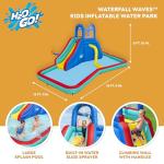 Bestway H2OGO! Waterfall Waves Mega Water Park | Inflatable Slide and Pool Fits Up to 6 Children