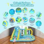 Inflatable Bounce House Water Slide,12-in-1 Oversized Indoor Bounce House for Kids 3-6 Tall Slide,Climbing Wall, Water Pool, Ball Pit,Sprinker,Dart, Basketball Hoop, 550W Blower for Backyard Party