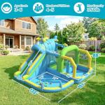 Inflatable Bounce House Water Slide,12-in-1 Oversized Indoor Bounce House for Kids 3-6 Tall Slide,Climbing Wall, Water Pool, Ball Pit,Sprinker,Dart, Basketball Hoop, 550W Blower for Backyard Party