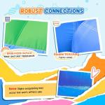 Qaba Inflatable Water Slide, Water Bounce House for Kids Outdoor Fun with Large Trampoline, Splash Pool, 550W Blower, Basketball Hoop, Dart Board, Jumping Castle Kids Backyard Party Gifts