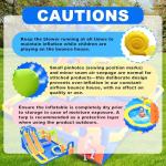 WELLFUNTIME Inflatable Bounce House with Blower, Jumping Castle with Triple Slide Park, Dartboard, 3 Slides, Ring Toss Game and Climbing Wall