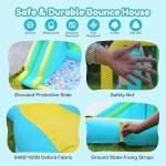 Inflatable Bounce House Water Slide,12-in-1 Oversized Indoor Bounce House for Kids 3-6 Tall Slide,Climbing Wall, Water Pool, Ball Pit,Sprinker,Dart, Basketball Hoop, 550W Blower for Backyard Party