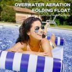 2-Pack Swimming Pool Float, Multi-Purpose Inflatable Pool Hammock (Saddle, Lounge Chair, Drifter), Water Hammock Lounge, (Navy Blue,Pink)