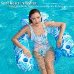 Jasonwell Inflatable Pool Float Chair - 2Pack Floating Pool Chair Lounge Floats for Swimming Pool Water Chair Pool Lounger with Cup Holder Pool Toy Party Floaties for Adults (BG-L)