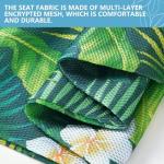 WERNNSAI Inflatable Pool Floats Chair for Adults, 2 Pack Tanning Float with Soft Fabric Covered, Stable Swimming Noodles Seats for Summer Pool Water Party Sea Beach Lake (Flamingo & Plant)