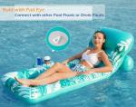 Jasonwell Inflatable Pool Float Adult - Pool Floaties Lounger Floats Floating Chair Raft with Adjustable Backrest Cup Holders Water Floaty Lake Lounge Tanning Floats Beach Party Toys for Adults