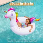 JOYIN 2-Pack Flamingo Unicorn Pool Float - Fun Floaties Inflatable Swimming Pool Tubes Toys Party Decorations, Summer Vacation Lake Beach Floaty Swim Rings Raft Lounger for Adults & Kids