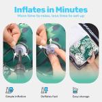 Sloosh Pool Floats Adult, 2 Packs Inflatable Pool Lounge Chairs,Blow up Hammock Pool Noodles Floats for Adults,Floating Water Chair for Pool Party Lake River Water Fun(Tropical Leaves-Green,Blue)