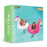 JOYIN 2-Pack Flamingo Unicorn Pool Float - Fun Floaties Inflatable Swimming Pool Tubes Toys Party Decorations, Summer Vacation Lake Beach Floaty Swim Rings Raft Lounger for Adults & Kids