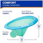 SwimWays Spring Float Premium Papasan Pool Lounger, Inflatable Pool Floats Adult with Fast Inflation for Ages 15 & Up, Sky Blue