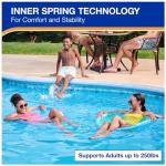 SwimWays Spring Float Premium Papasan Pool Lounger, Inflatable Pool Floats Adult with Fast Inflation for Ages 15 & Up, Sky Blue