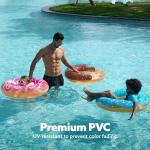 JOYIN Donut Pool Float with Glitters 32.5” (3 Pack), Funny Tube Toys for Swimming Pool Party and Donut Party Supplies