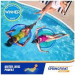 SwimWays Spring Float Premium Papasan Pool Lounger, Inflatable Pool Floats Adult with Fast Inflation for Ages 15 & Up, Sky Blue