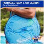 SwimWays Spring Float Premium Papasan Pool Lounger, Inflatable Pool Floats Adult with Fast Inflation for Ages 15 & Up, Sky Blue