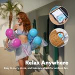 SLOOSH 2 Packs Tropical Leaves Hammock Pool Floats Adults, 4-in-1 Multi-Purpose Inflatable Pool Floats PVC Water Hammock Lounge Floaties (Blue&Pink)