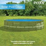 Intex 28015E Solar Pool Cover: for 18ft Round Easy Set and Metal Frame Pools – Insulates Pool Water – Reduces Water Evaporation – Keeps Debris Out – Reduces Chemical Consumption