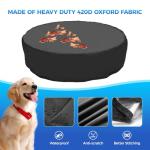 Tufmunb 63 inch Foldable Dog Pet Bath Pool Cover, Portable Round Collapsible Pool Cover with Oxford Cloth Material and Drawstring Design for Dog Pet Pool, Waterproof and Dustproof (Black)