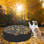 Tufmunb 63 inch Foldable Dog Pet Bath Pool Cover, Portable Round Collapsible Pool Cover with Oxford Cloth Material and Drawstring Design for Dog Pet Pool, Waterproof and Dustproof (Black)