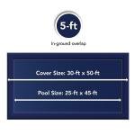 Blue Wave 8-Year 25-ft x 45-ft Rectangular In Ground Pool Winter Cover